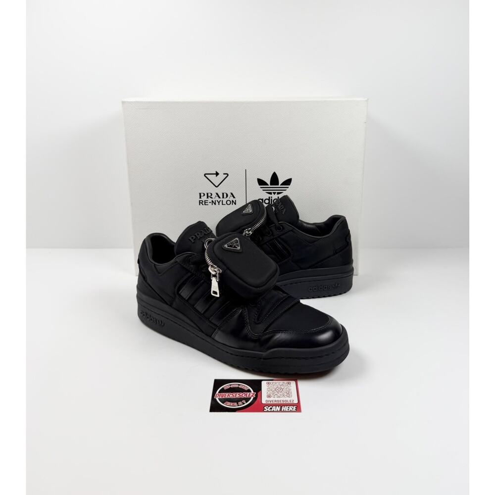 Size 9.5 - Prada x adidas Forum Low Black RETAIL $850!